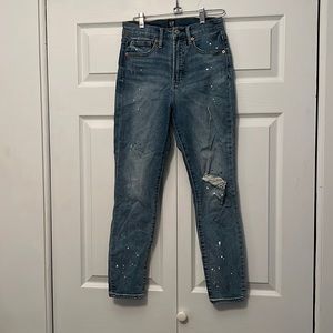 Paint splattered jeans